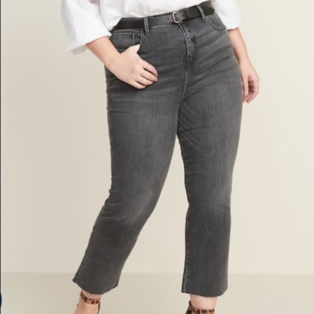NWT Old Navy High-Waisted Flare Ankle Jeans 8 Tall